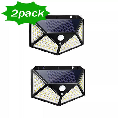 1/2/4/8/10PCS 100 LED Solar Power Wall Light Motion Waterproof Sensor