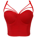New Women Fashion Sexy Backless Designer V Neck Crop Tops