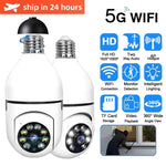 5G Wifi E27 Bulb Surveillance Camera